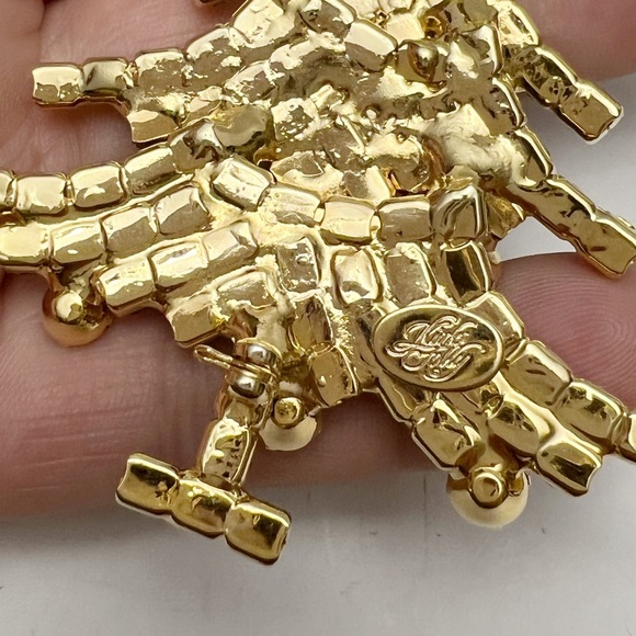 Vintage RARE Kirks Folly Rhinestone Crystal Christmas Tree Brooch - Picture 9 of 9